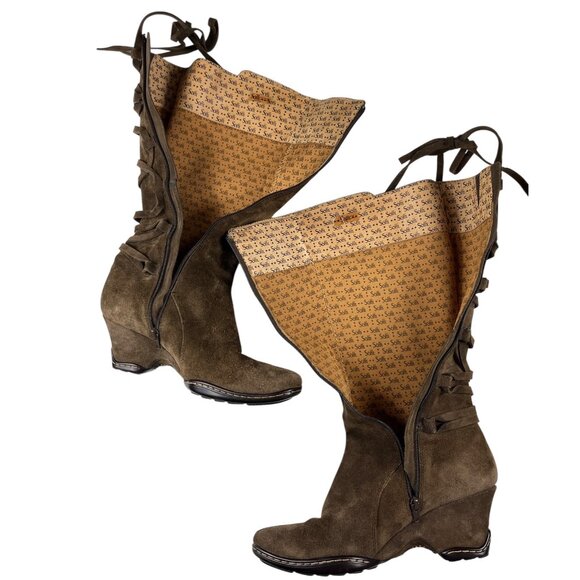 Sofft Modena III Brown Suede Leather Upper Knee High Boots Size 7 M Cowgirl - Picture 7 of 16